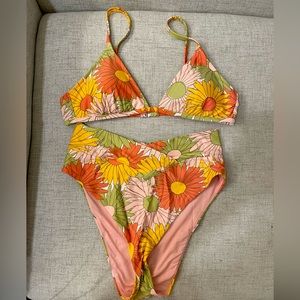 Aerie Floral High Waisted Bikini